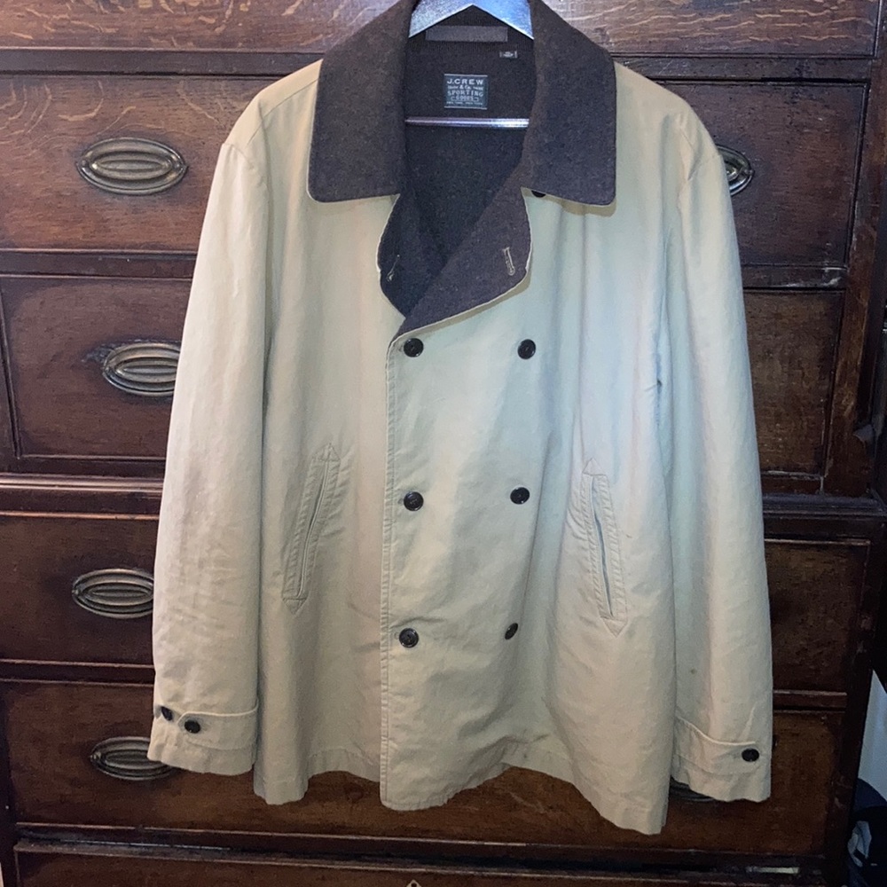 J. Crew XL Peacoat / Hunting Coat in Khaki Sand